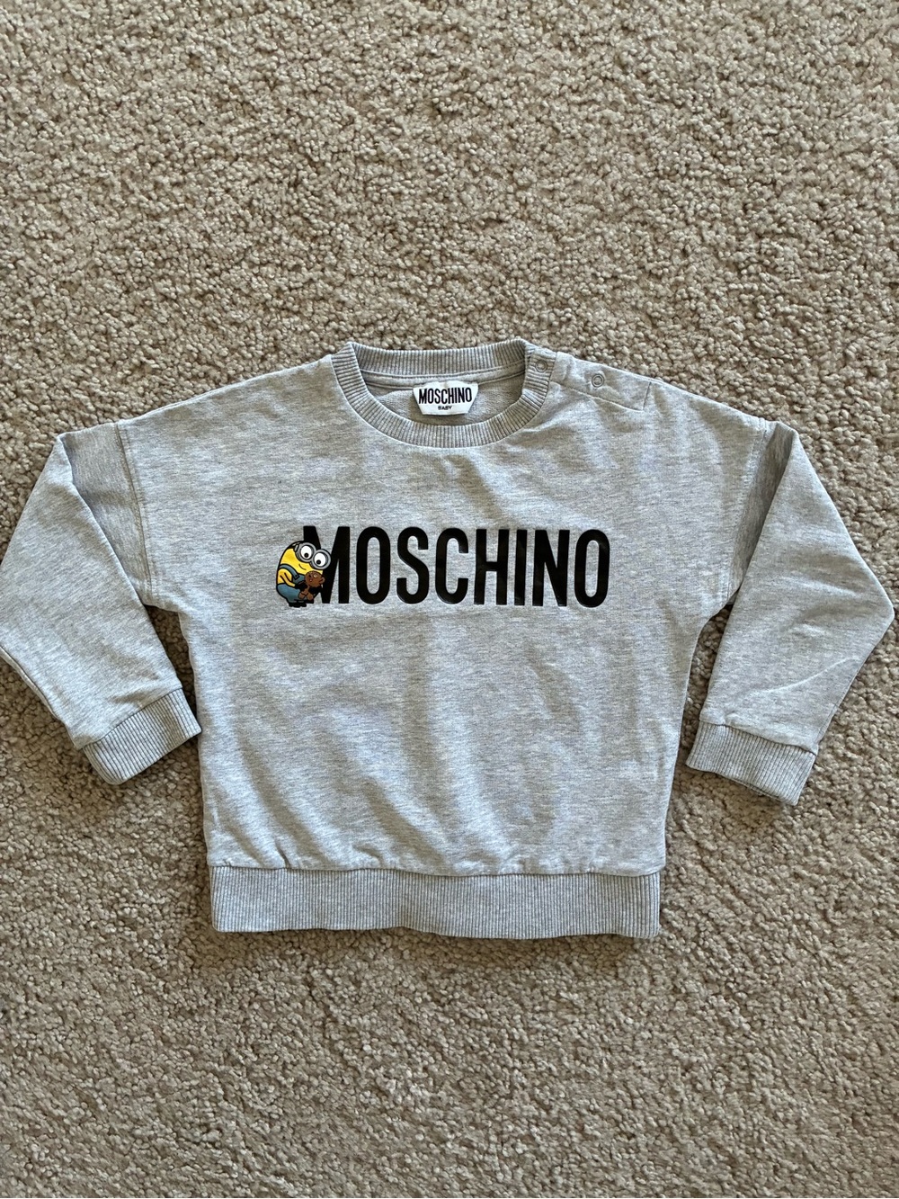Moschino Baby x Minions Light Gray Logo Sweatshirt